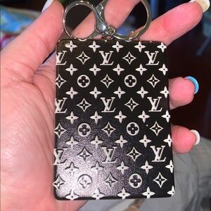 Monogram purse/bag charm mirror Keychain